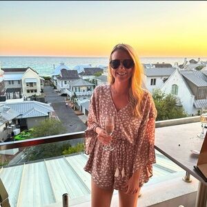 Pink Lily Romper